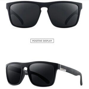 Men Sports Sunglasses Polarized Retro‎ Black Lens Outdoor Driving Light Weight